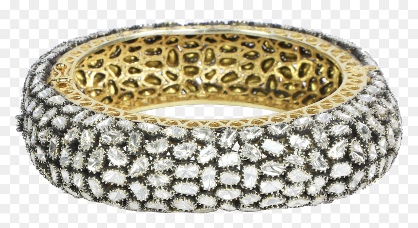 Sterling Diamond Mughal Bracelet, HD Png Download - png jewellers bangle designs