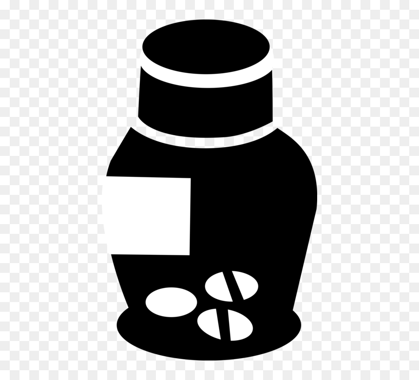 Vector Illustration Of Prescription Medicine Bottle, HD Png Download - medicine bottle pills png