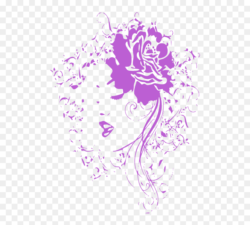 Art,lilac,text - Rose And Woman Drawing, HD Png Download - girl text png