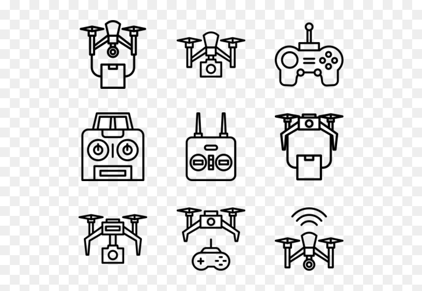 Railroad Icons, HD Png Download - drone vector png