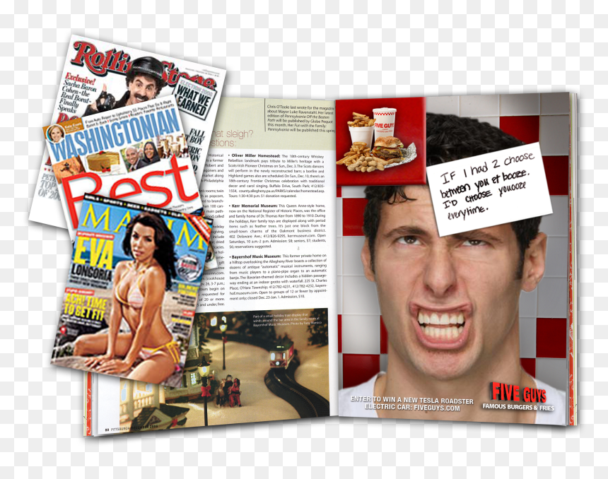 Five Guys Magazine Ads , Png Download - Magazine, Transparent Png - five guys png