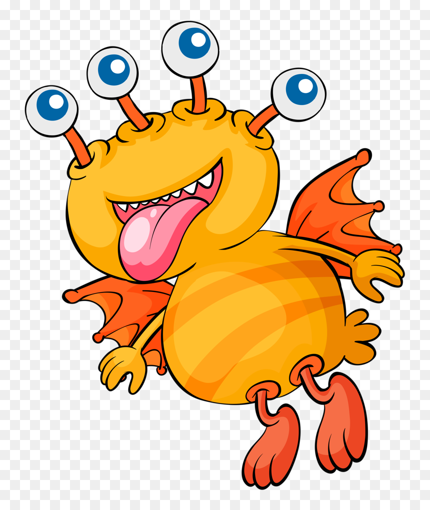 Four Eyes Monster Cartoon - Монстры Детские, HD Png Download - water monster png