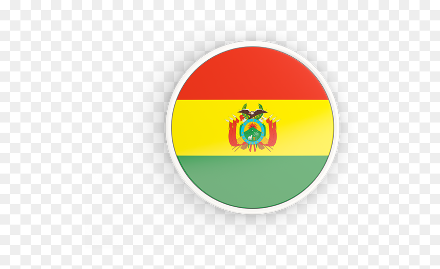 Round Icon With White Frame - Bolivia Flag Round Transparent, HD Png Download - bolivia png