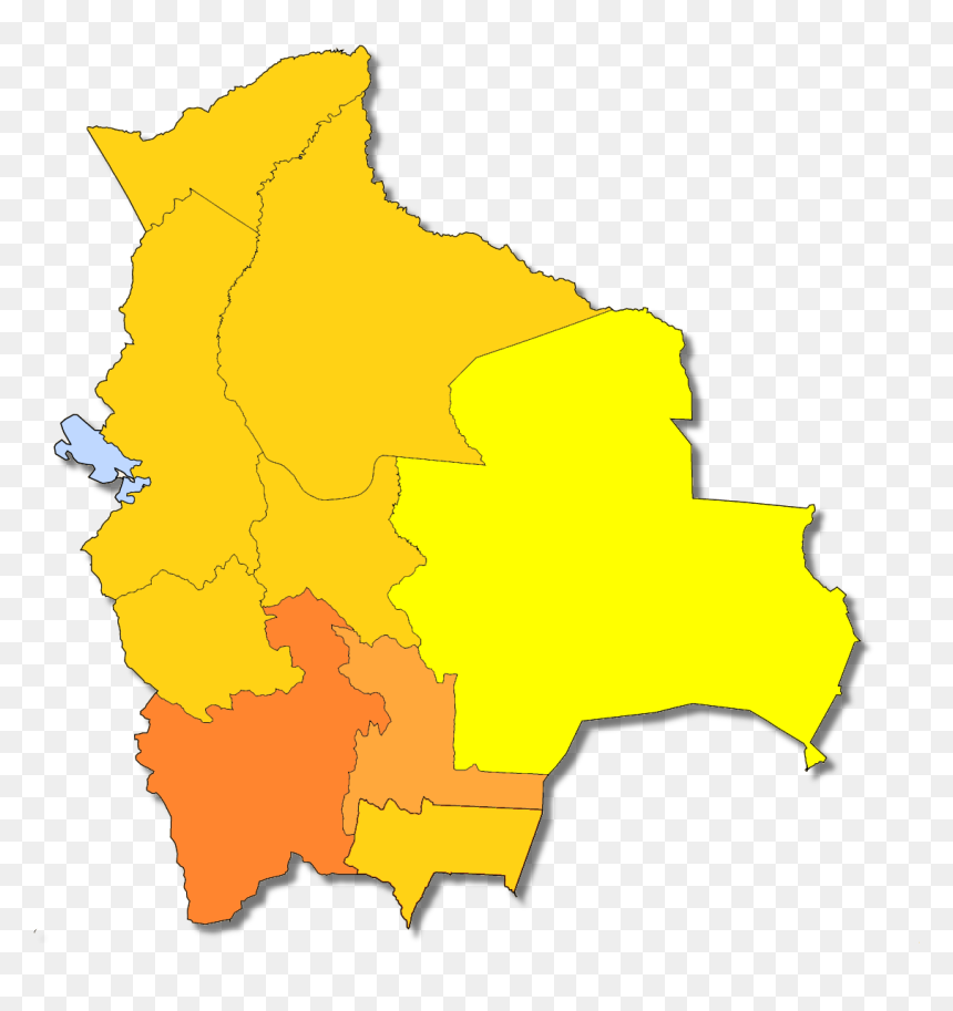 Mapa De Bolivia Por Idh - Indice De Desarrollo Humano En Bolivia Por Departamentos, HD Png Download - bolivia png
