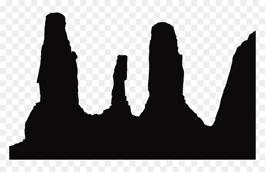 Monument Valley Silhouette - Monument Valley, HD Png Download - valley png
