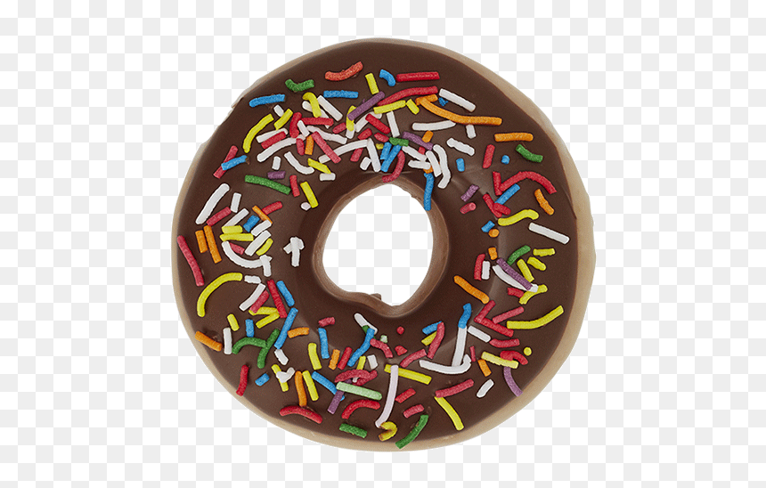 Chocolate Iced Sprinkle, HD Png Download - rainbow sprinkles png
