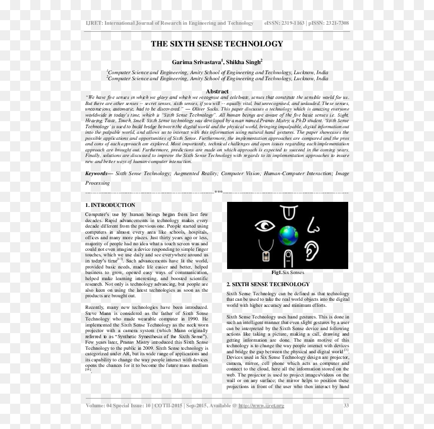 Document, HD Png Download - sixthsense.png