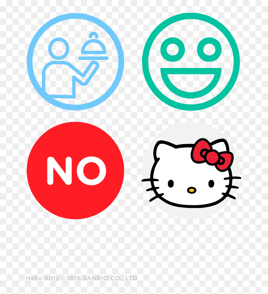 Hello Kitty, HD Png Download - straight face emoji png