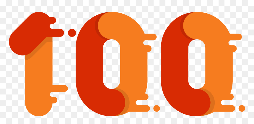 100 Number Png Free Commercial Use Image, Transparent Png - +100 png