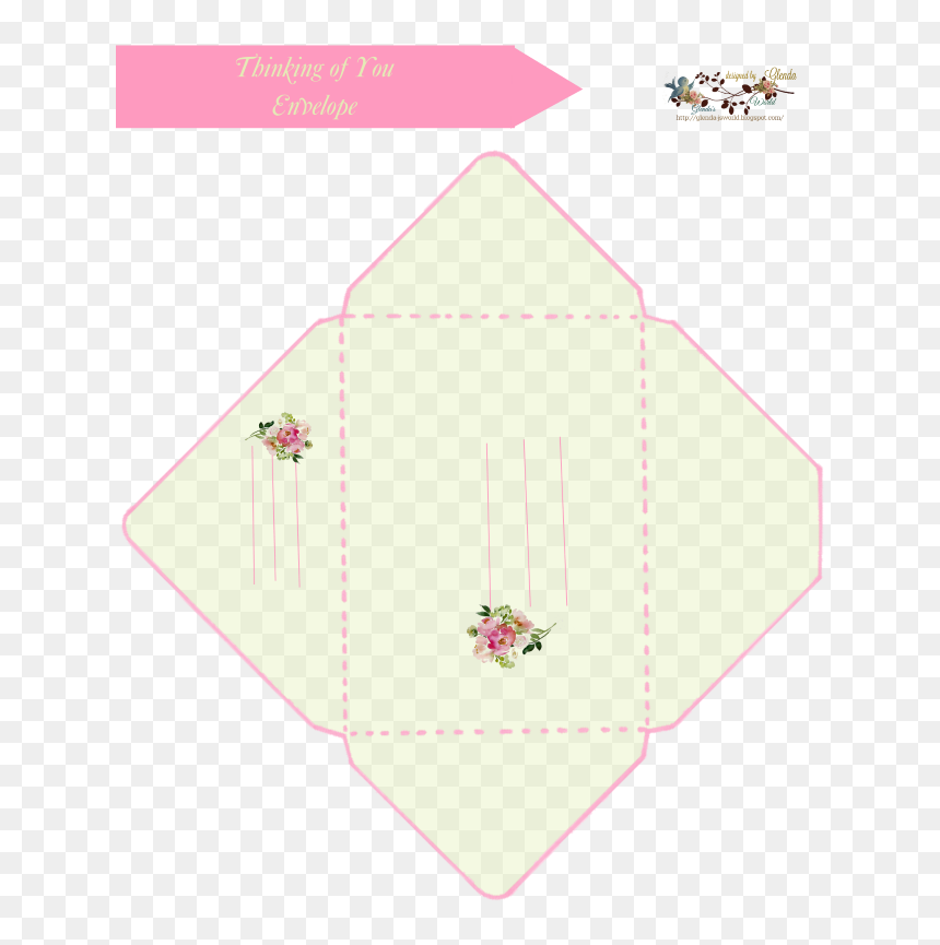 Watercolor Thinking Of You Note Card & Envelope - Triangle, HD Png Download - notecard png
