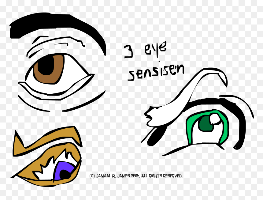 3 Eye Character Design Drawn By Cartoonist Jamaal R, HD Png Download - spiderman eyes png
