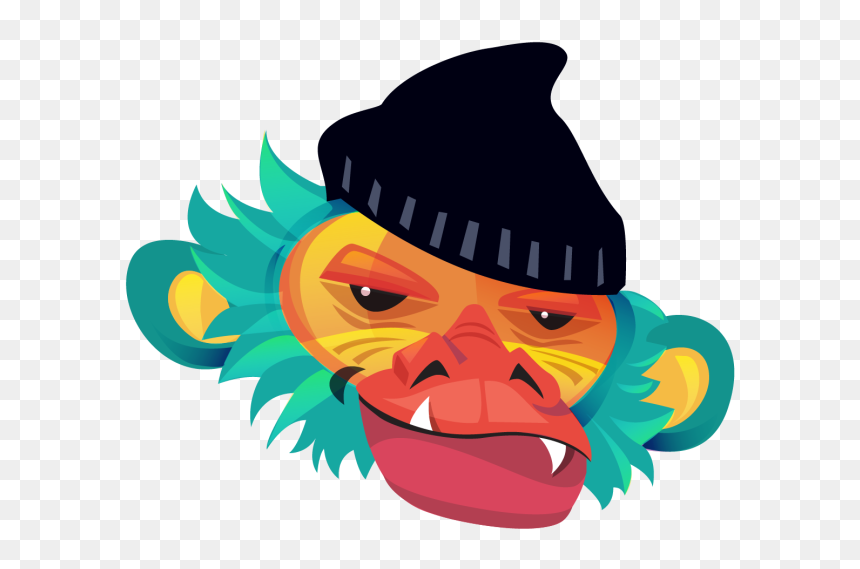 Monkey Head 01 - Cartoon, HD Png Download - monkey head png