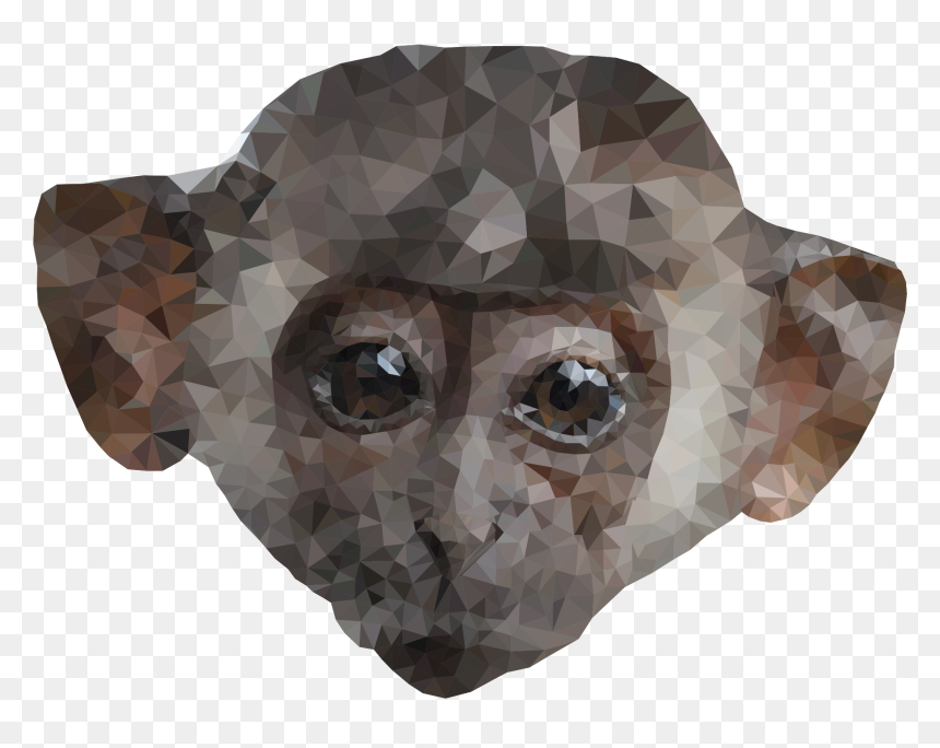 Low Poly Monkey Clip Arts - Portable Network Graphics, HD Png Download - monkey head png