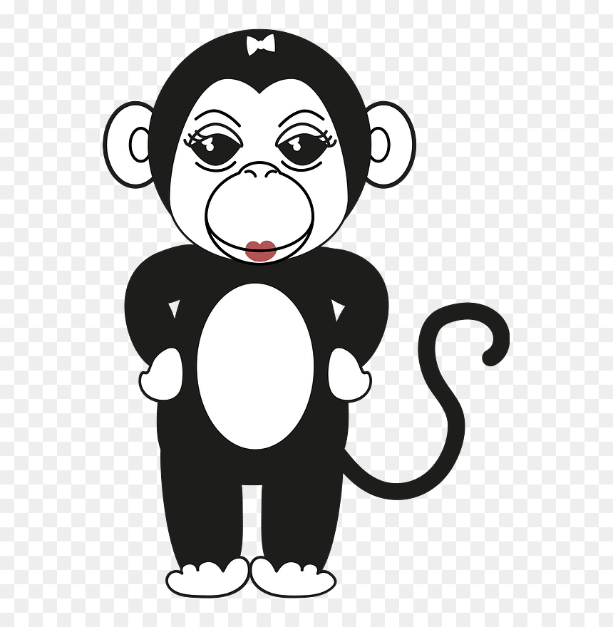 Monkey Clipart - Cartoon, HD Png Download - monkey head png