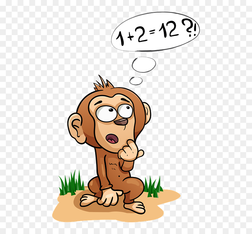 Singe Qui Réfléchit Dessin, HD Png Download - monkey head png