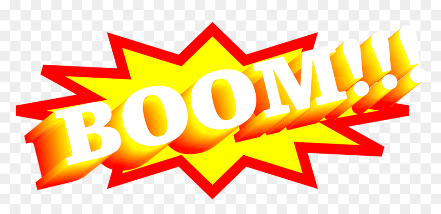Explosion Boom Onomatopeya - Graphic Design, HD Png Download - pop art comic onomatopeyas png