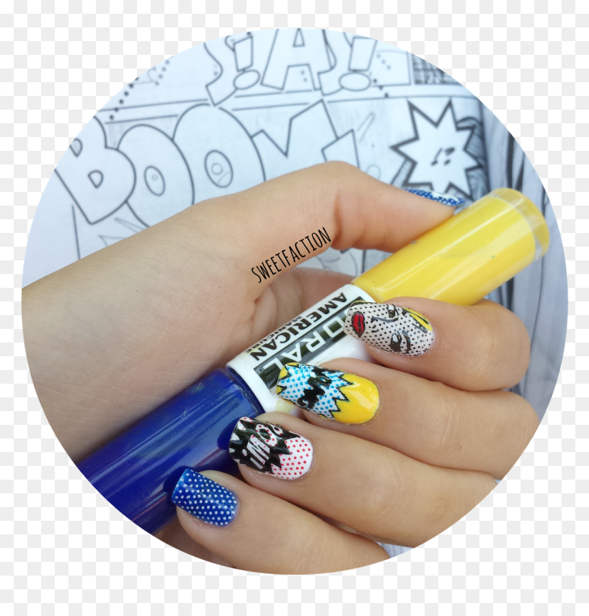 Comic Uñas Pop Art, HD Png Download - pop art comic onomatopeyas png