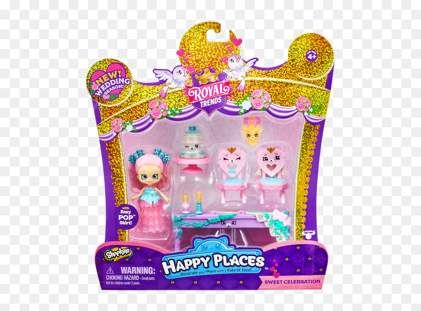 Id57724 57747 Hp Spk S8 Happy Scene Pk Sweet Celebration - Shopkins Happy Places Royal Trends Wedding, HD Png Download - shopkins wishes png