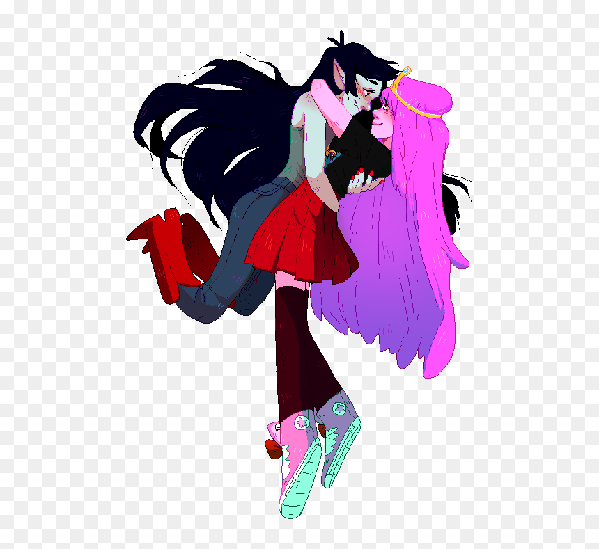 Adventure Time Bubbline Marceline Princess Bubblegum - Gum Princes Adventure Time, HD Png Download - marceline png