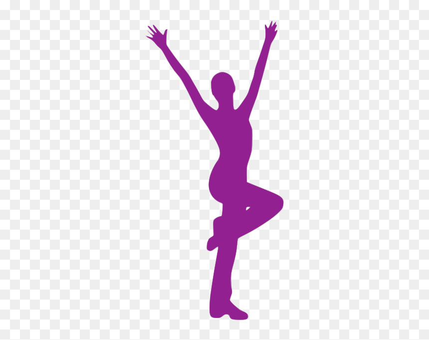 Jumping Dancer Silhouette - Silhouette, HD Png Download - people dancing silhouette png