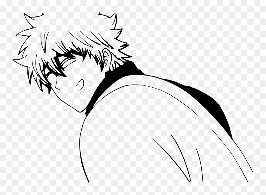 Gintoki - Gintoki Black And White, HD Png Download - gintoki png