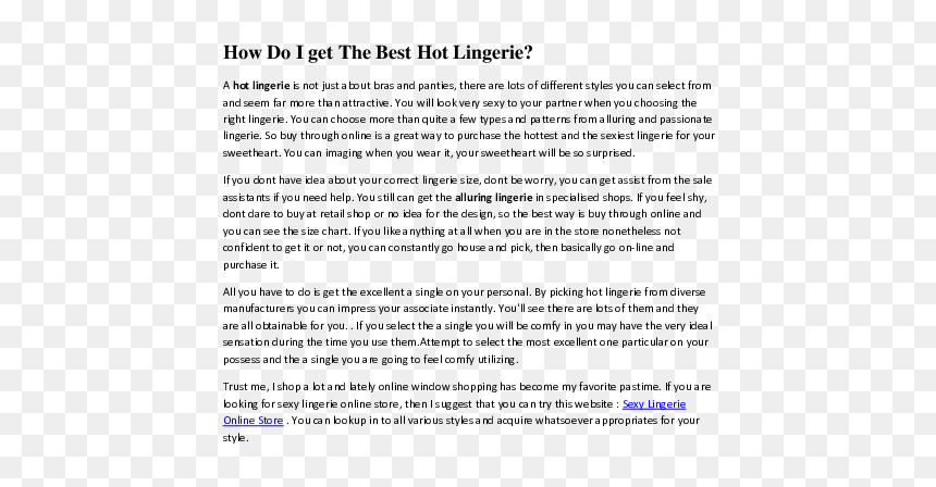 Document, HD Png Download - sexy lingerie png