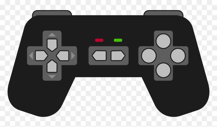 Gamepad Black - Clip Art Gaming Controller, HD Png Download - d pad png