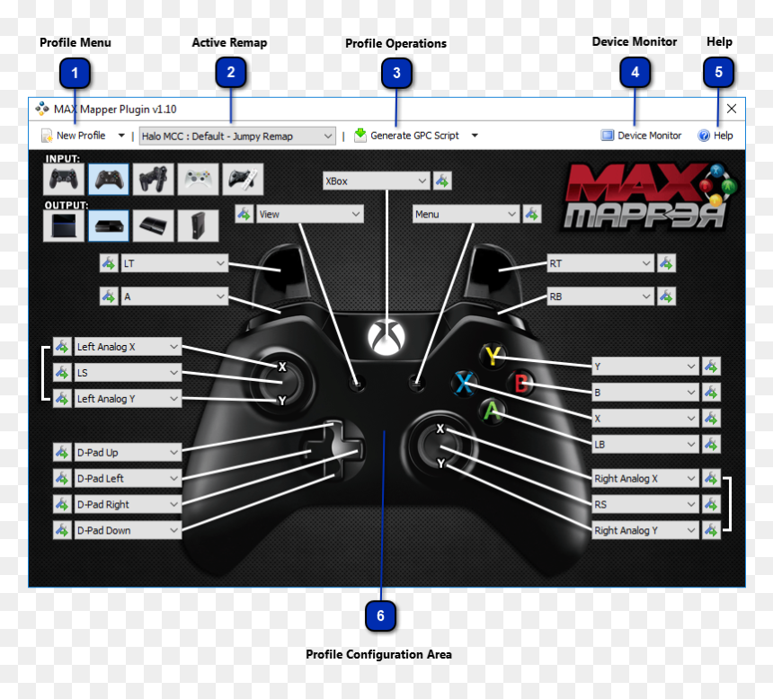 Basics And Profile Management - Cronusmax Keyboard And Mouse Xbox One, HD Png Download - d pad png