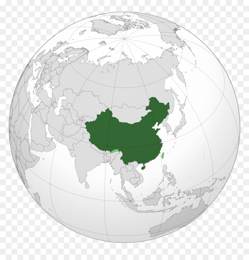 China Map On Globe, HD Png Download - exploding planet png