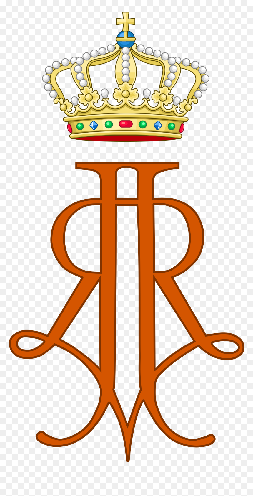 Monogram Willem Alexander, HD Png Download - royal queen crown png