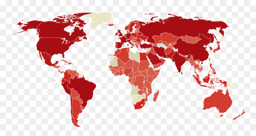 Coronavirus Map Of The World, HD Png Download - fierce deity link png