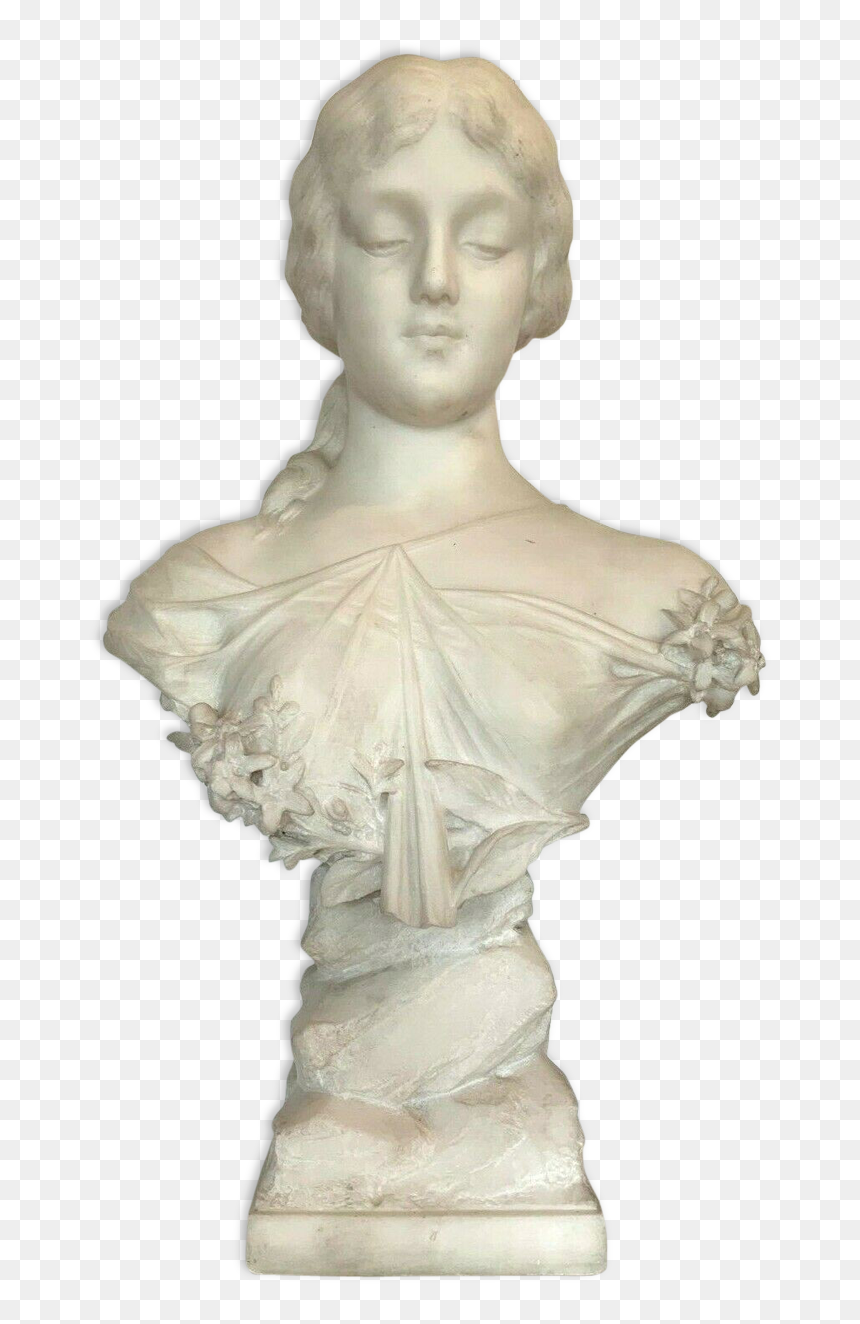 White Marble Bust Of Carrara Italy Marble Sculpture - Bust, HD Png Download - marble statue png