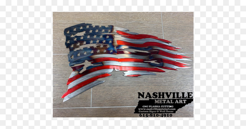 Metal Art American Flag, HD Png Download - tattered american flag png