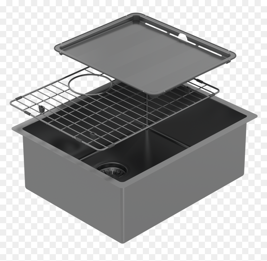 Abey Abey-piazza Piazza Single Bowl Black Pearl Kitchen - Gold Kitchen Sinks, HD Png Download - black pearl png