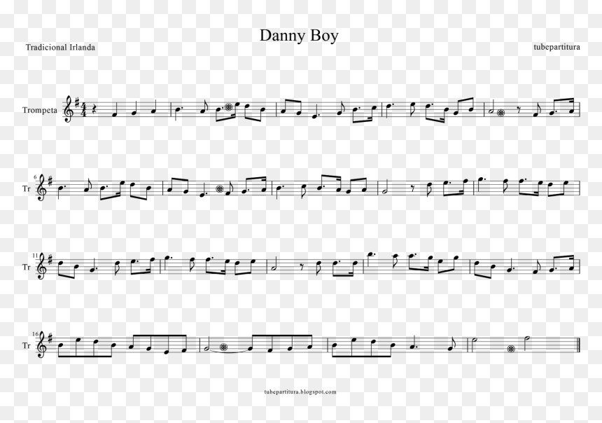 Danny Boy Partitura Saxo Alto, HD Png Download - trompetas png
