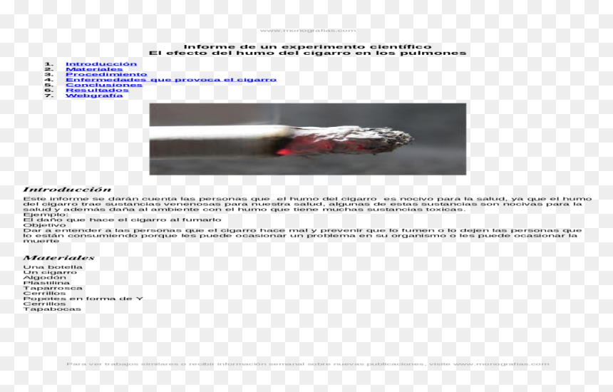 Informe-experimento Cientifico Efecto Del Humo Del - Boeing, HD Png Download - humo de cigarro png