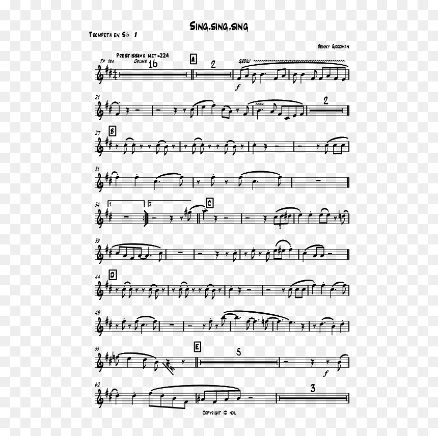 Sheet Music, HD Png Download - trompetas png