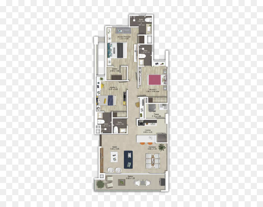 La Imágen De Camino De Santa Teresa Corresponde A Planos - Floor Plan, HD Png Download - laureles png