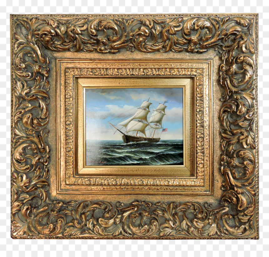 Sailing Painting Frame, HD Png Download - nautical frame png