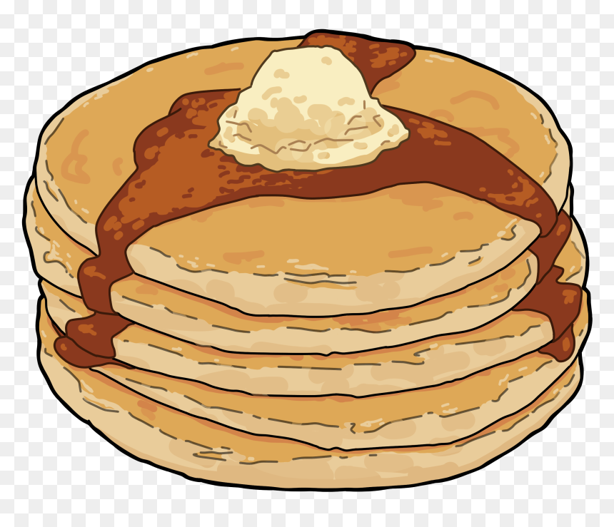 French Drawing Baked Goods - Transparent Background Pancake Clipart, HD Png Download - crepes png