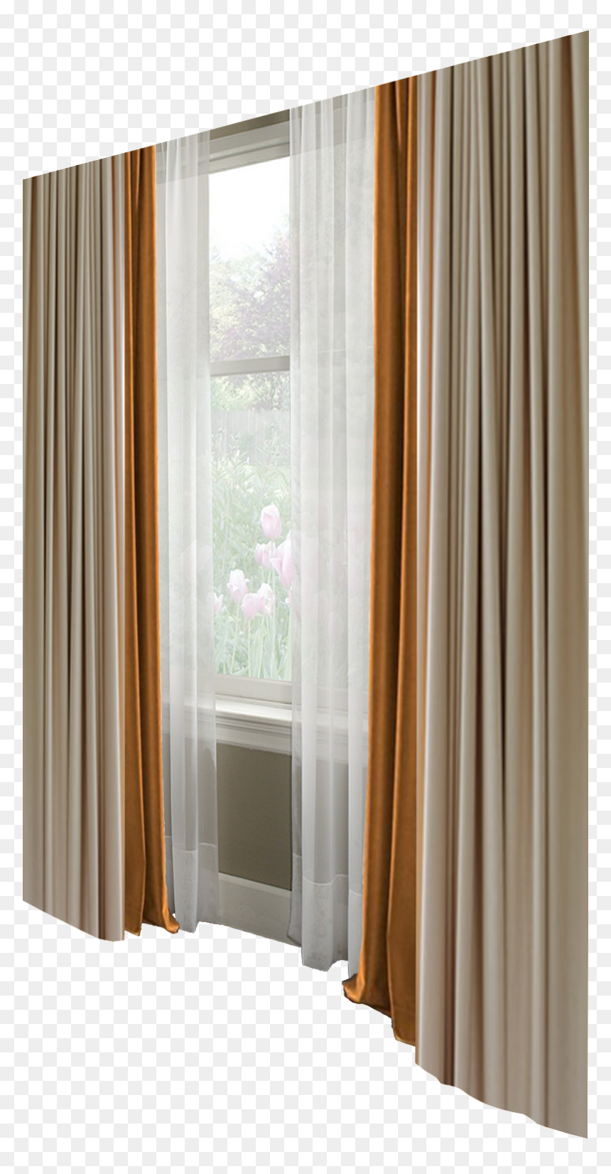Png De La Cortina De La Ventana Elemento Png - Window With Curtains Png, Transparent Png - ventana png