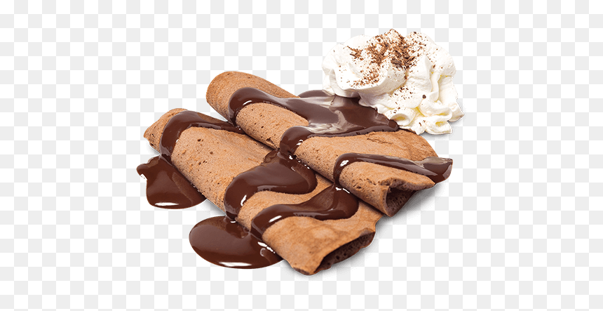 Cocoa Pancakes With Ice Cream - Pancakes With Chocolate Png, Transparent Png - crepes png