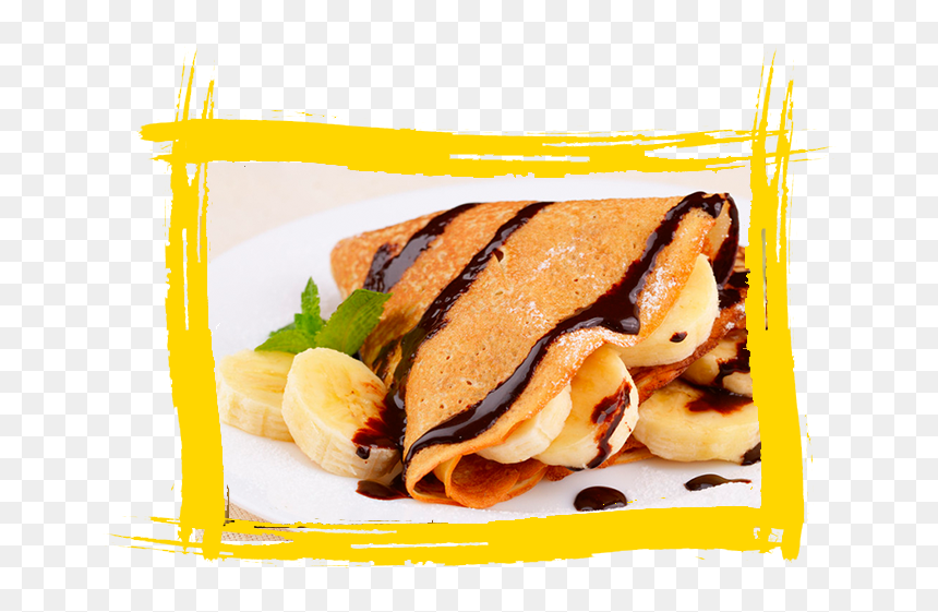 Conheça Nosso Delicioso Buffet De Crepes - Crepes De Chocolate Y Platano, HD Png Download - crepes png