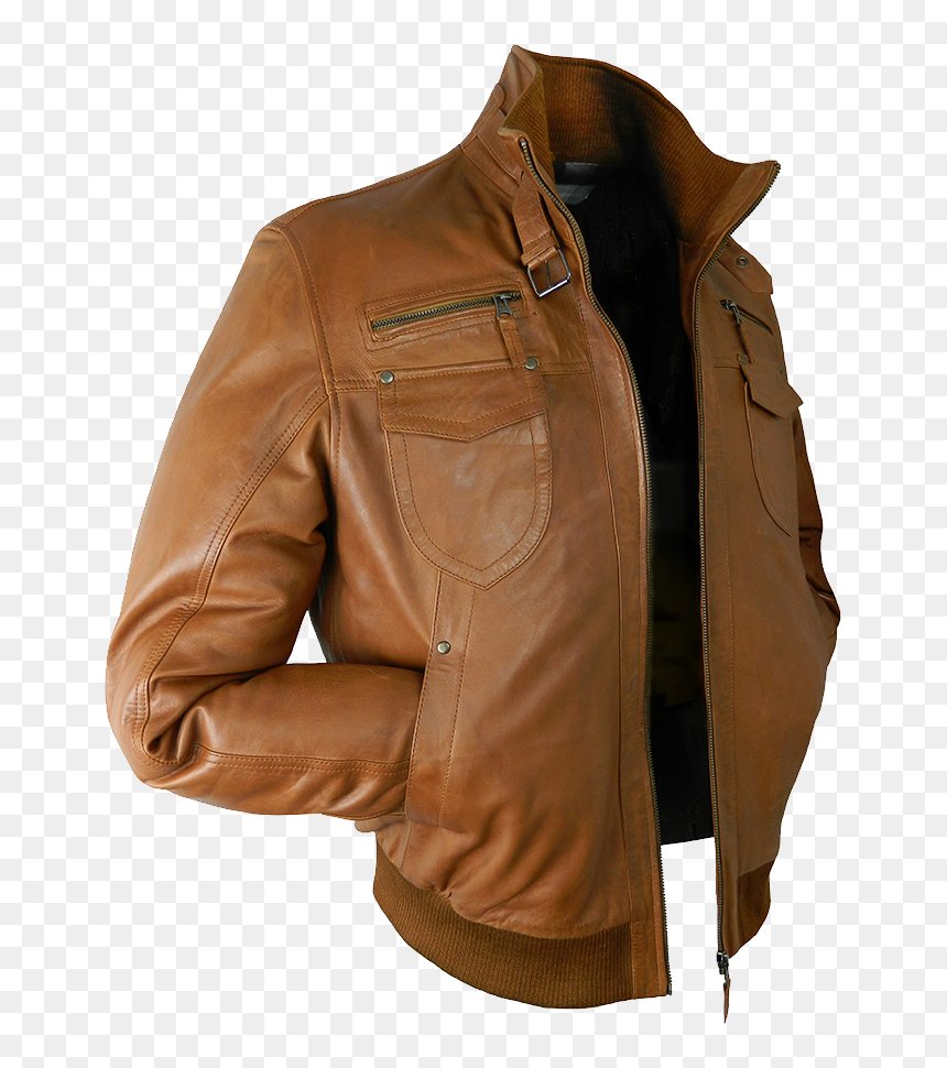 Leather Jacket Png - Brown Leather Jacket Png, Transparent Png - brown png