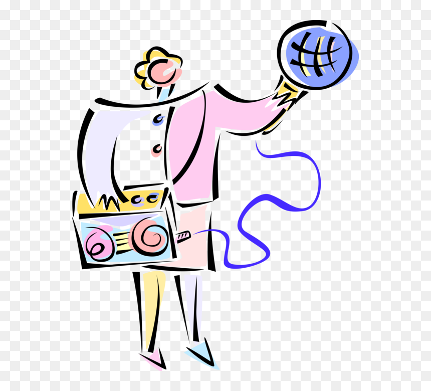 Microphone Clipart Reporter Microphone, HD Png Download - reporter png