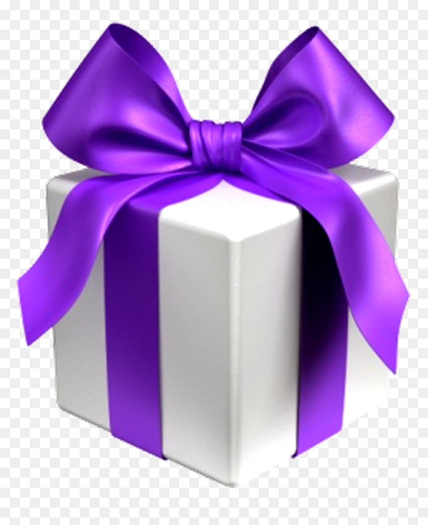 Purple Gift Box Png, Transparent Png - present .png
