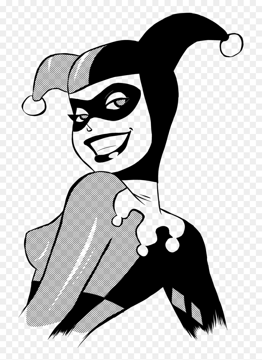 Harley Quinn Clipart Black And White - Catwoman Harley Quinn Animated Series, HD Png Download - harley quinn comic png