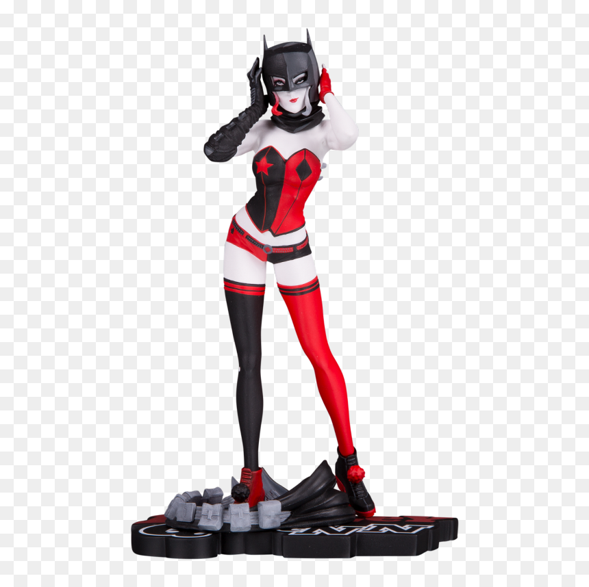 Harley Quinn Red White & Black Statue Clipart , Png - Harley Quinn Red Black And White Statue, Transparent Png - harley quinn comic png