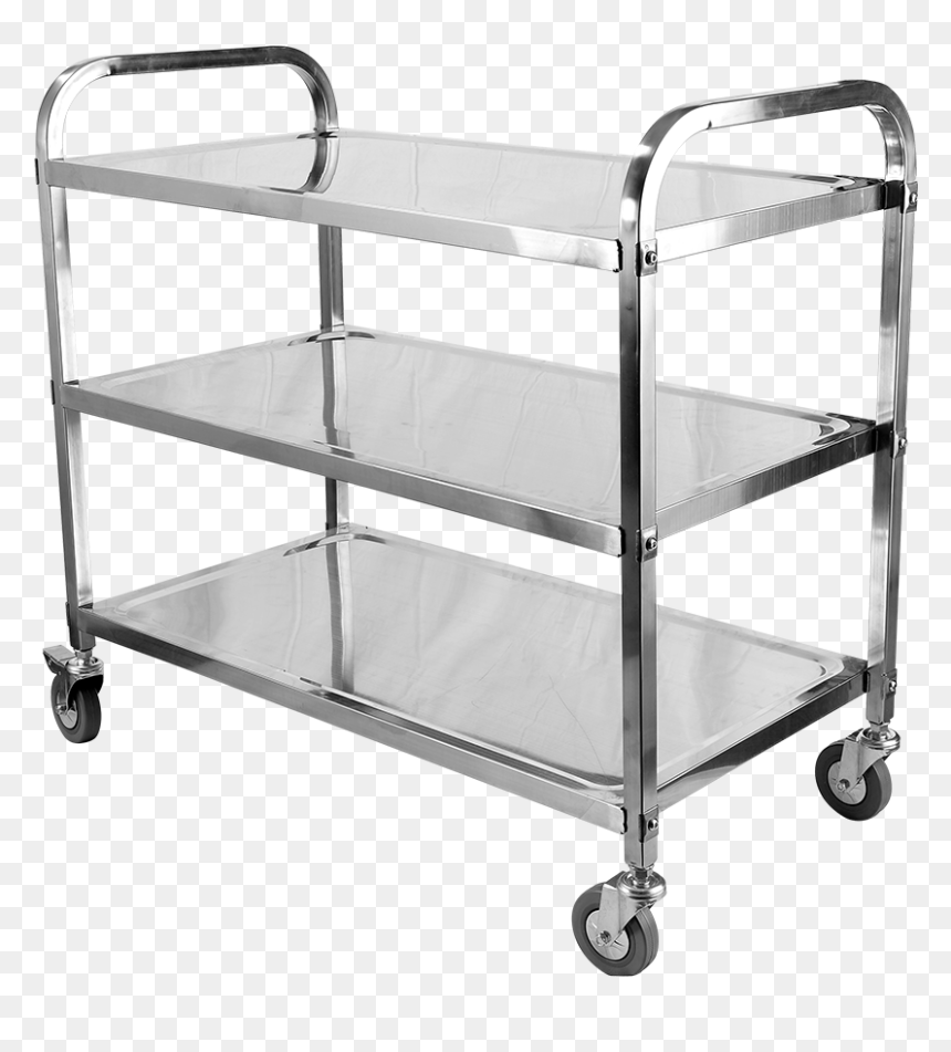 Stainless Steel 3 Tiers Trolley , Png Download - Ss House Keeping Trolley, Transparent Png - trolley png