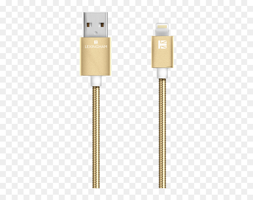 Lightning Sync Charge Cable Gold 5740 Lexingham - Usb Cable, HD Png Download - flash lightning png